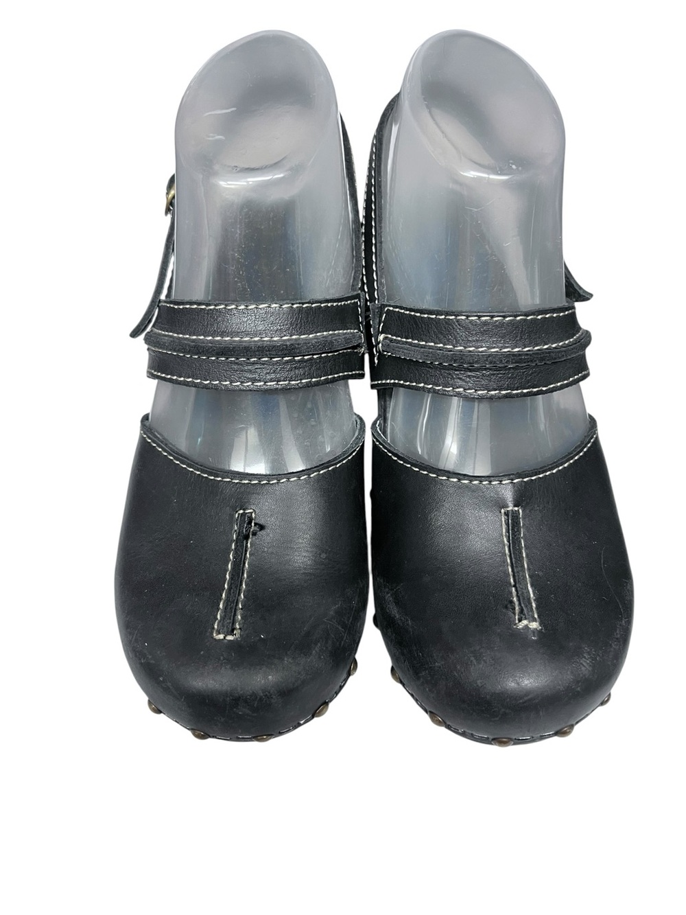 Sanita Khloe Danish Clogs Slingback Mary Janes Womens 6.5/7 EU 37 Black - Picture 3 of 8